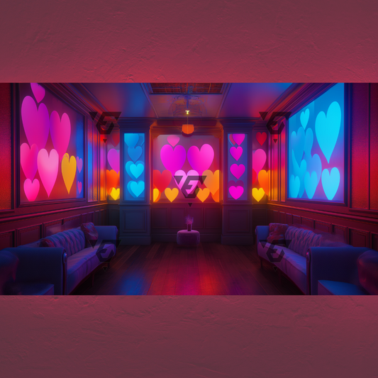 Valentine's Day Virtual Backgrounds Vol. 1 | 4 Zoom Virtual Backgrounds | Backdrop | Office Background | Microsoft Teams