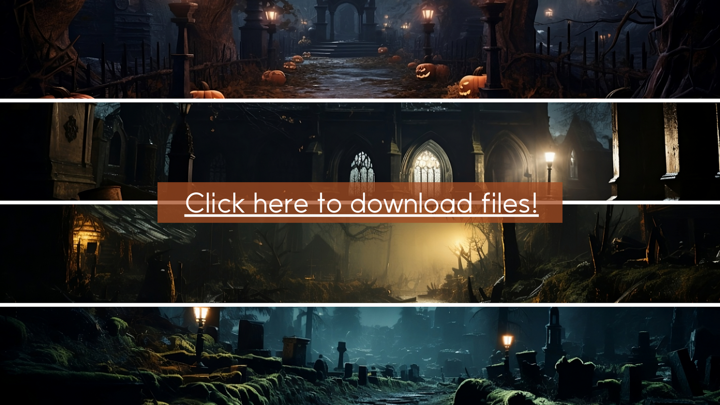 Halloween Spooky Scenes Virtual Backgrounds | 4 Zoom Virtual Backgrounds | Backdrop | Office Background | Microsoft Teams | Google Meet