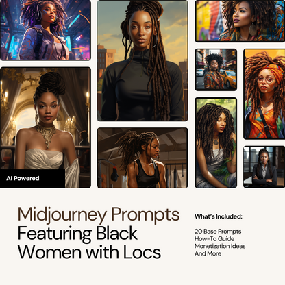 Exquisite Locs: MidJourney Prompts for Black Women - Digital Guide