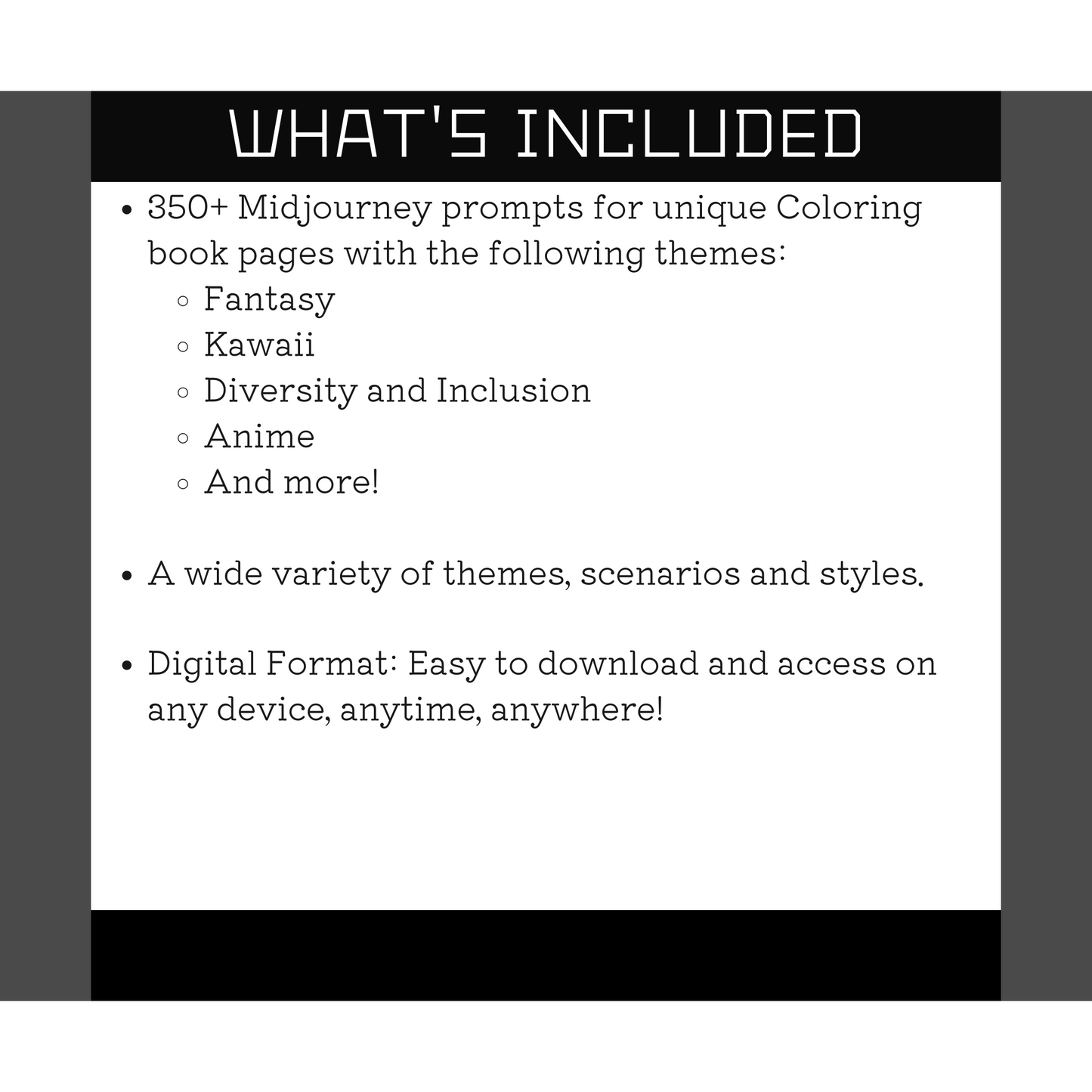 Coloring Book Prompts Bundle | Over 400 expertly crafted prompts