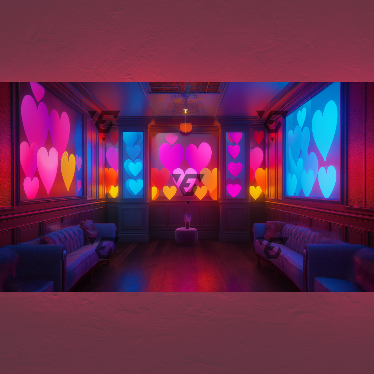 Valentine's Day Virtual Backgrounds Vol. 1 | 4 Zoom Virtual Backgrounds | Backdrop | Office Background | Microsoft Teams