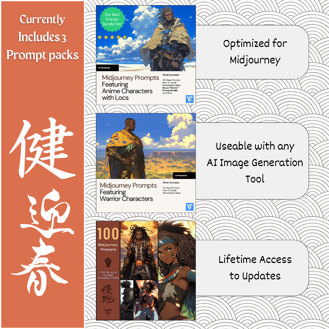 Anime-Inspired Midjourney Prompts - Diverse Character Creation Kit