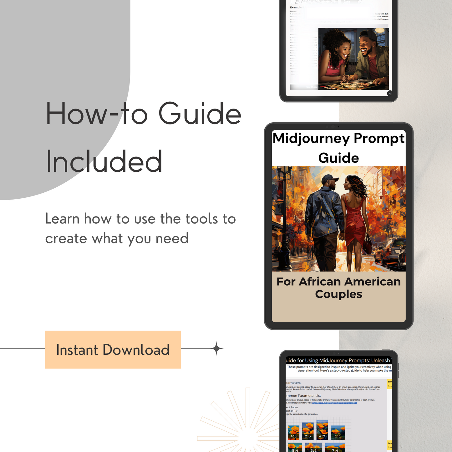 Midjourney Prompts featuring Black Love Vol. 1 & 2: A Midjourney & Leonardo.ai Guide  | AI Art