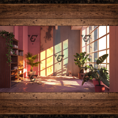 Sunlit Plant Lover's Office Virtual Backgrounds Vol. 1 | 4 Virtual Backgrounds