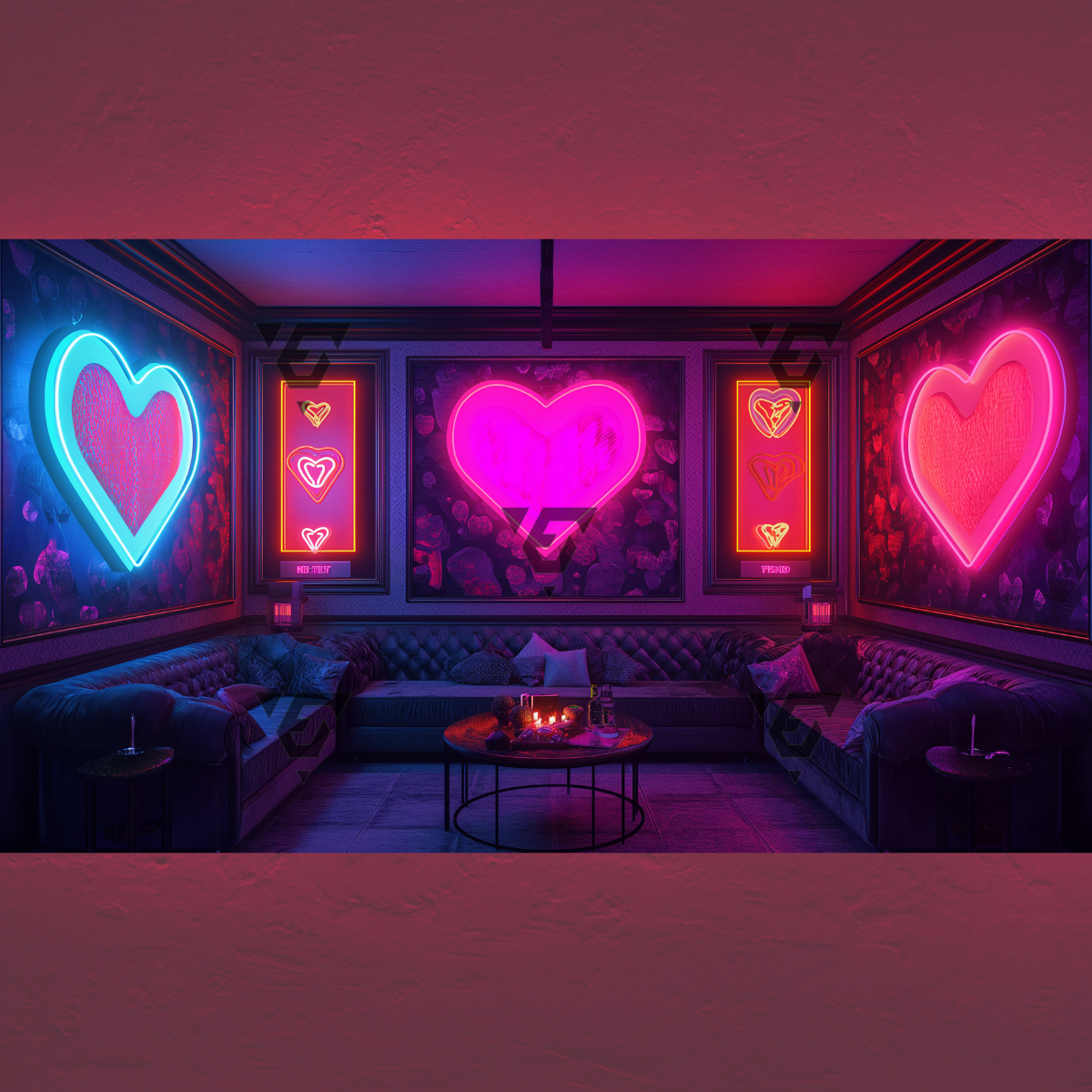 Valentine's Day Virtual Backgrounds Vol. 1 | 4 Zoom Virtual Backgrounds | Backdrop | Office Background | Microsoft Teams