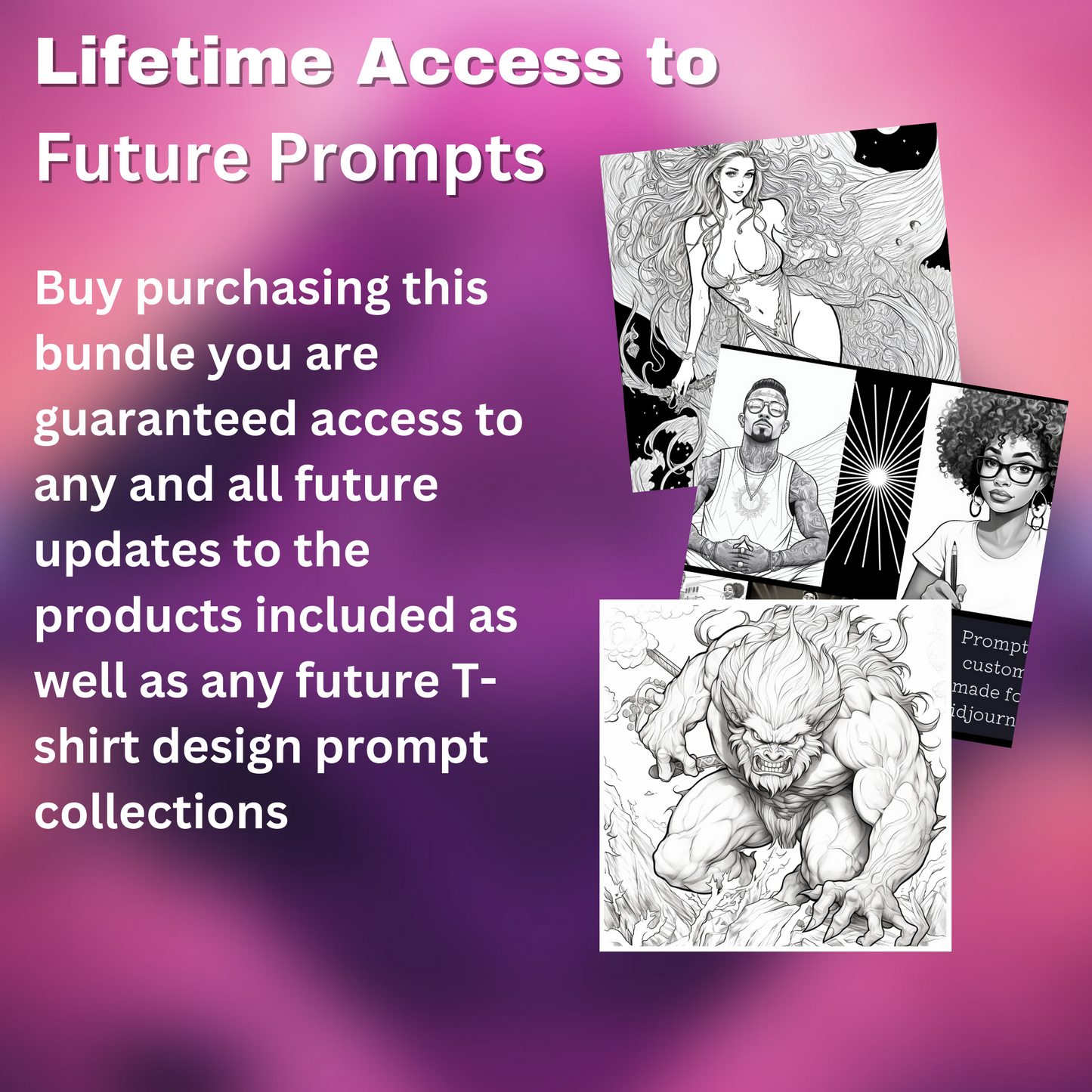 Coloring Book Prompts Bundle | Over 400 expertly crafted prompts