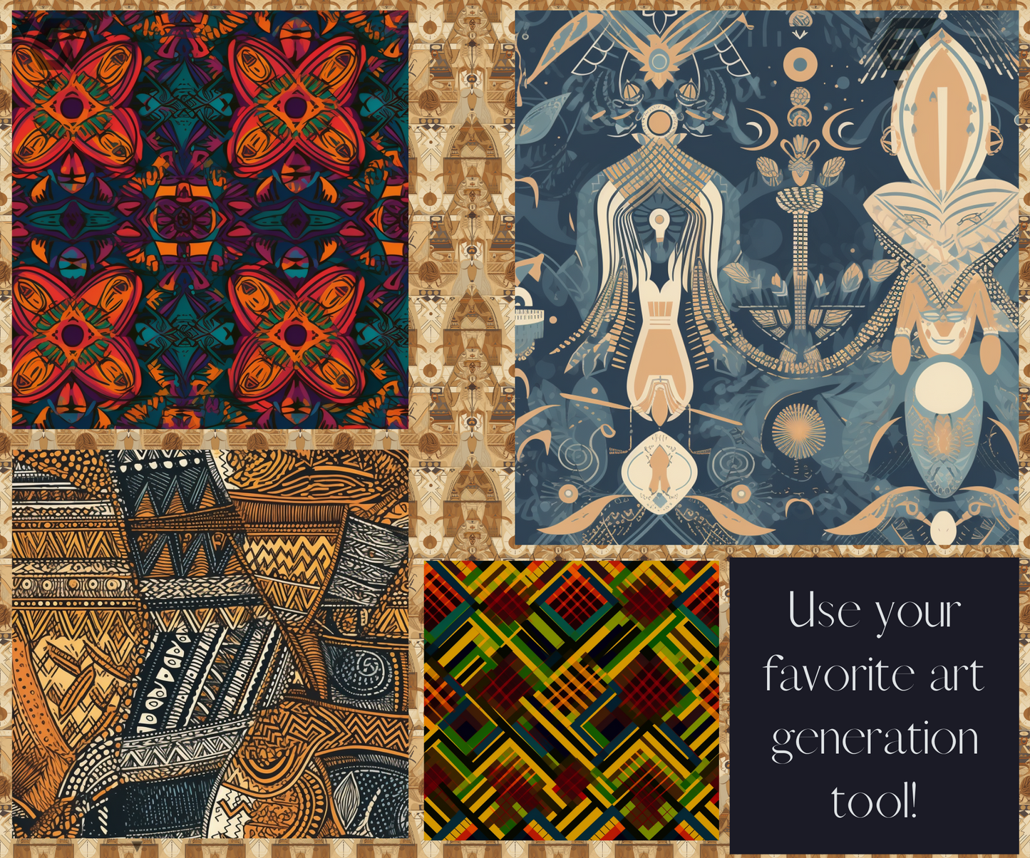 300 Midjourney Seamless Patterns Prompt Bundle: Pattern Pack