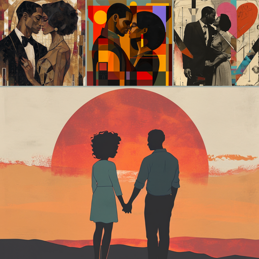 Midjourney Prompts featuring Black Love Vol. 1 & 2: A Midjourney & Leonardo.ai Guide  | AI Art