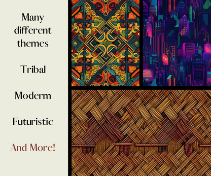 300 Midjourney Seamless Patterns Prompt Bundle: Pattern Pack