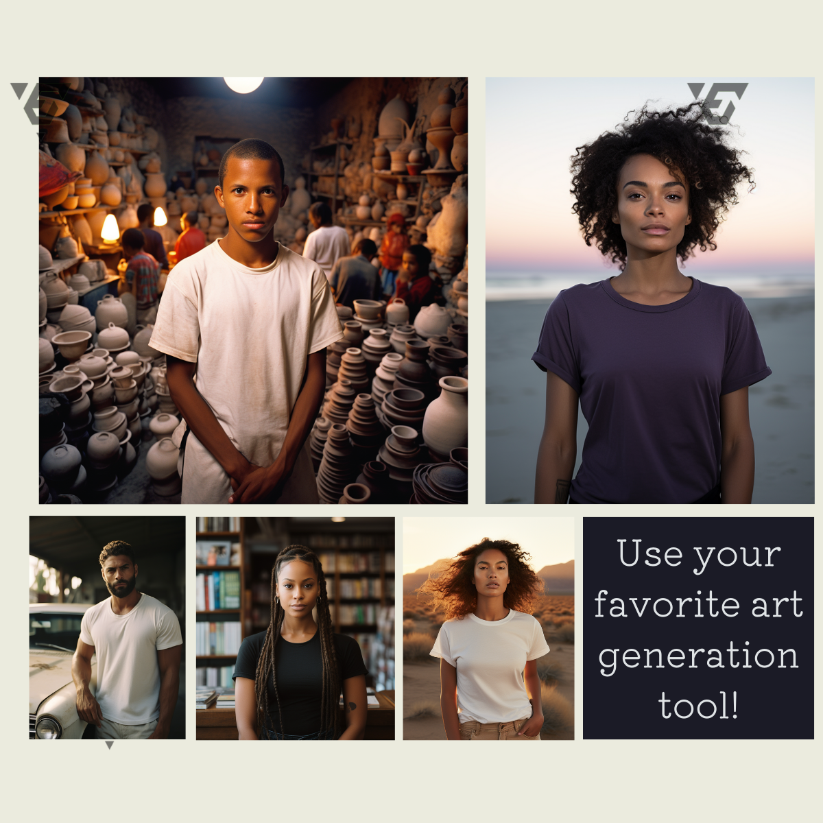 40+ Diverse T-shirt Models Mockup Prompts | Guide Included
