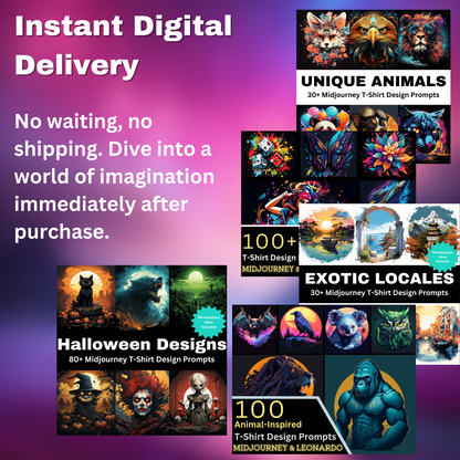Complete T-shirt Design Ai Prompts Bundle | Over 250 expertly crafted prompts