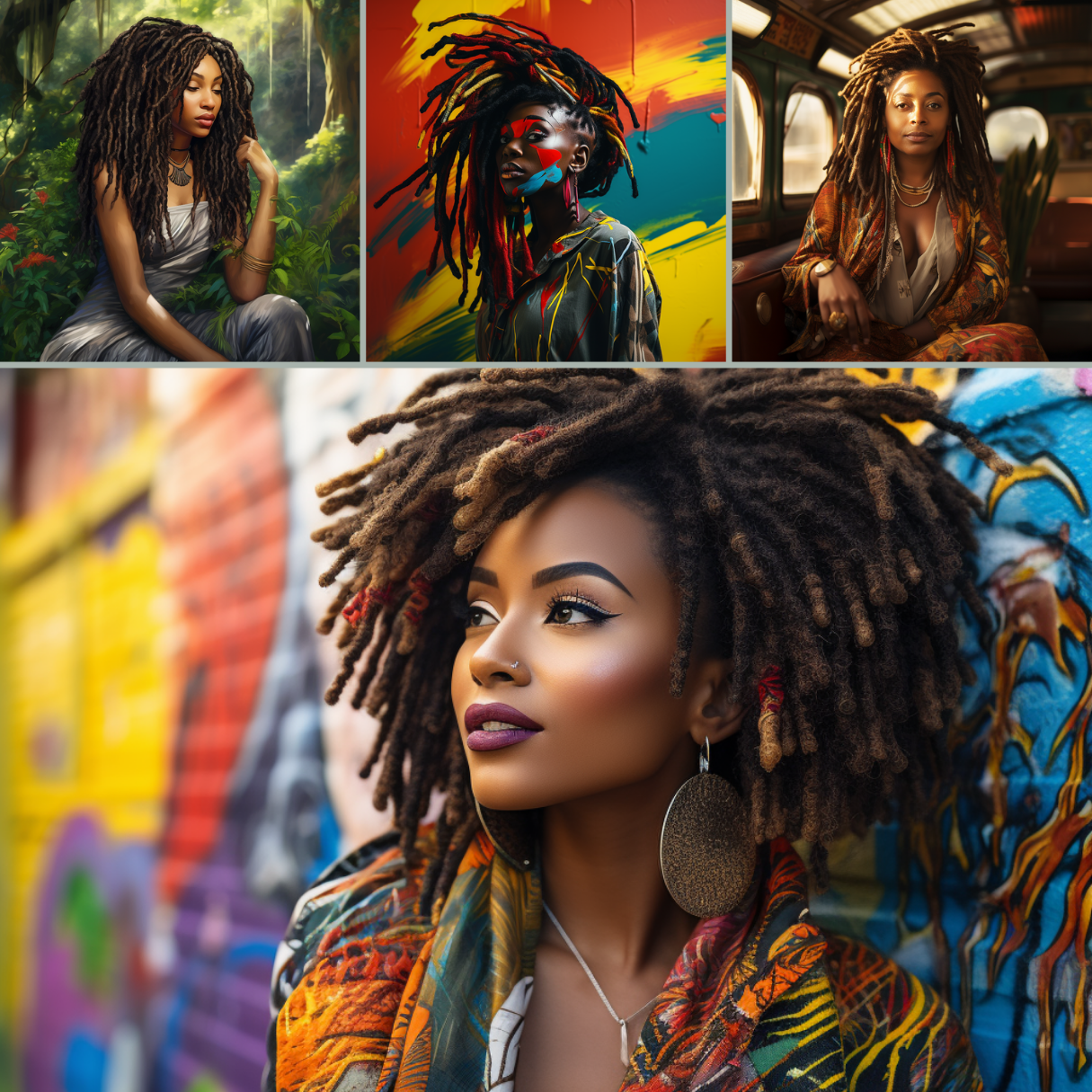 Exquisite Locs: MidJourney Prompts for Black Women - Digital Guide