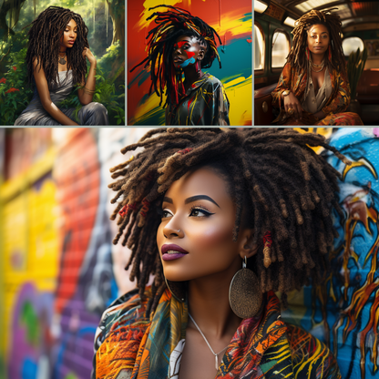 Exquisite Locs: MidJourney Prompts for Black Women - Digital Guide