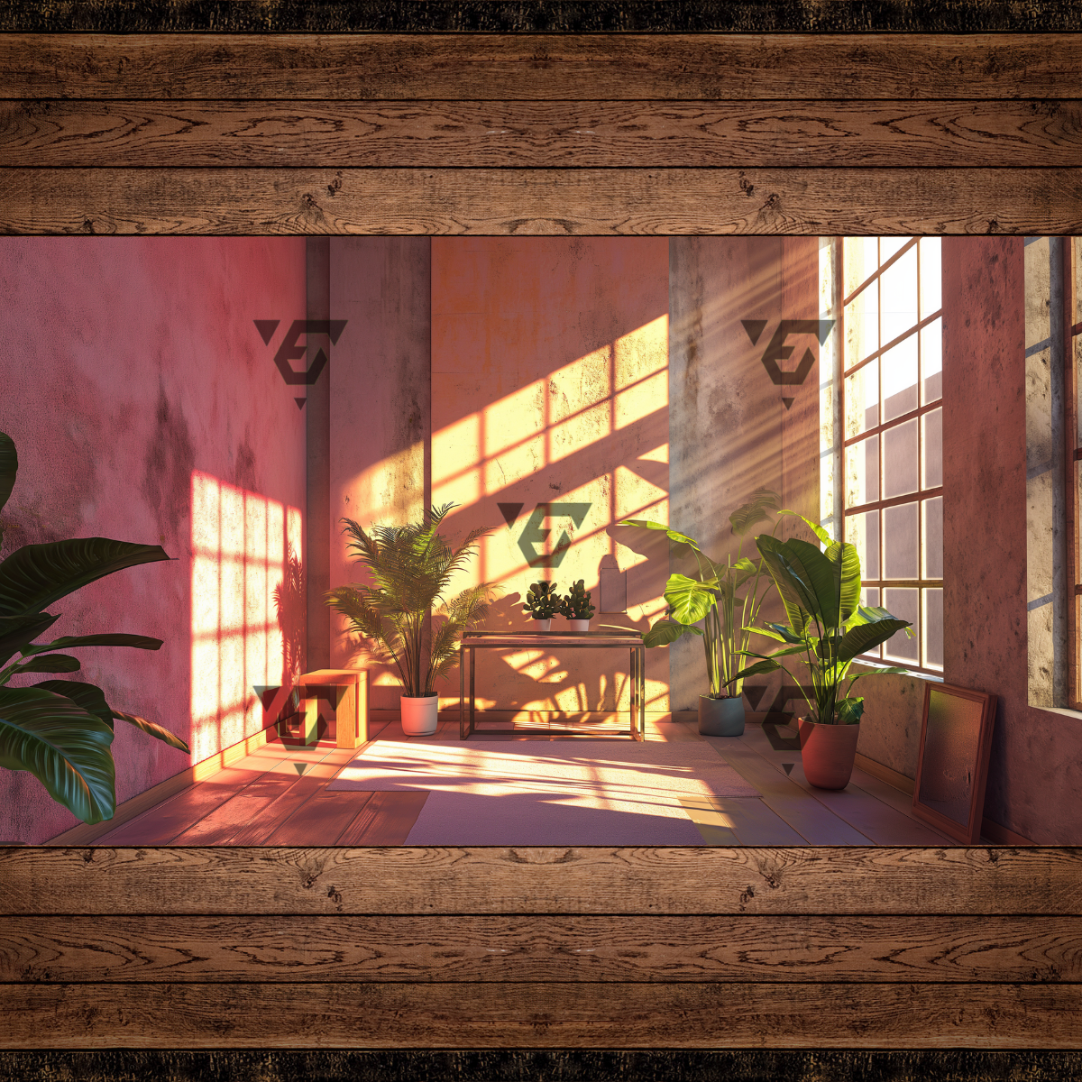 Sunlit Plant Lover's Office Virtual Backgrounds Vol. 1 | 4 Virtual Backgrounds