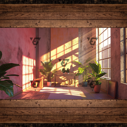 Sunlit Plant Lover's Office Virtual Backgrounds Vol. 1 | 4 Virtual Backgrounds