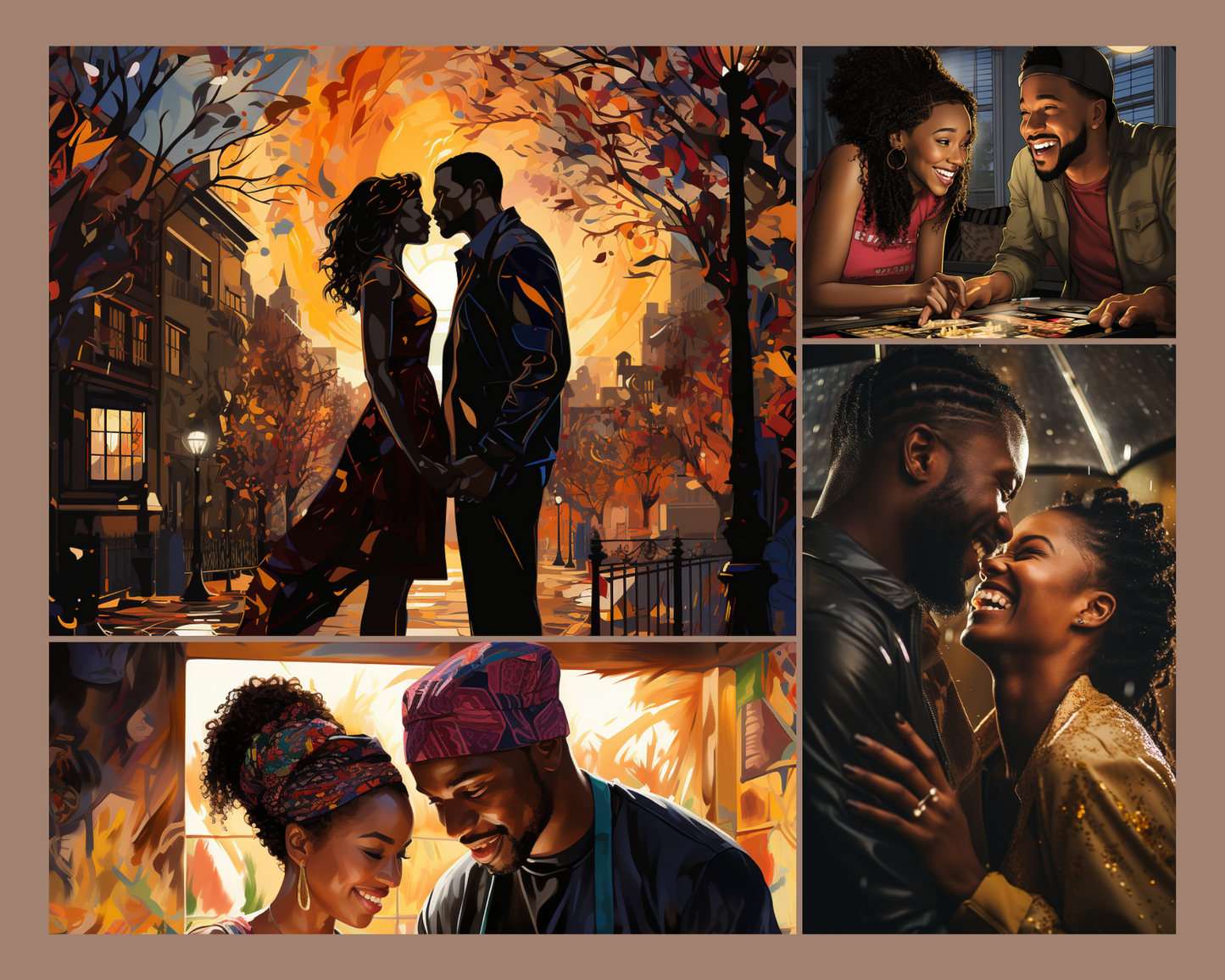 Midjourney Prompts featuring Black Love Vol. 1 & 2: A Midjourney & Leonardo.ai Guide  | AI Art