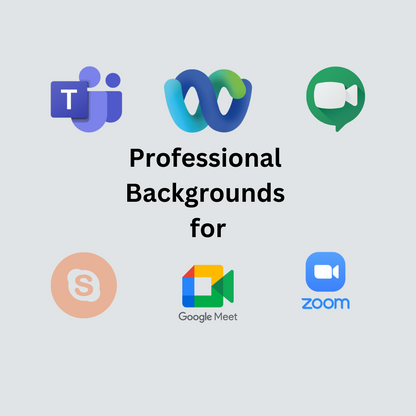 Sunlit Plant Lover's Office Virtual Backgrounds Vol. 1 | 4 Virtual Backgrounds