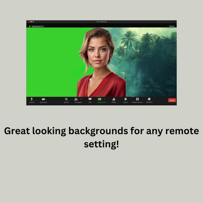 Dense Jungle Canopy Virtual Backgrounds Vol. 1 | 4 Zoom Virtual Backgrounds | Backdrop | Office Background | Microsoft Teams