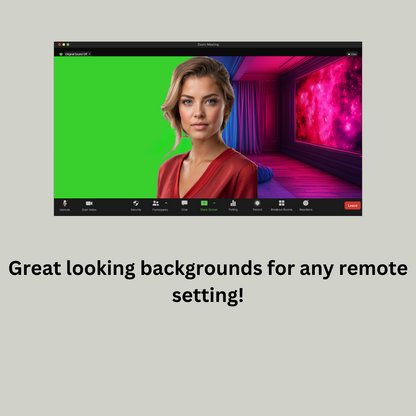 Valentine's Day Virtual Backgrounds Vol. 1 | 4 Zoom Virtual Backgrounds | Backdrop | Office Background | Microsoft Teams