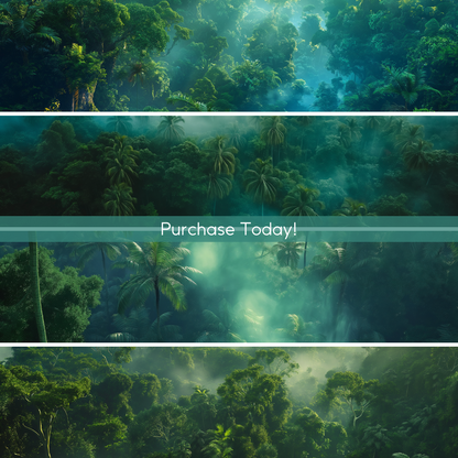 Dense Jungle Canopy Virtual Backgrounds Vol. 1 | 4 Zoom Virtual Backgrounds | Backdrop | Office Background | Microsoft Teams