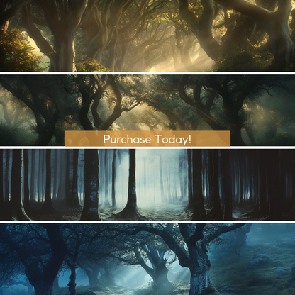 Enchanted Forrest Virtual Backgrounds Vol. 1 | 4 Zoom Virtual Backgrounds | Backdrop | Office Background | Microsoft Teams | Google Meet