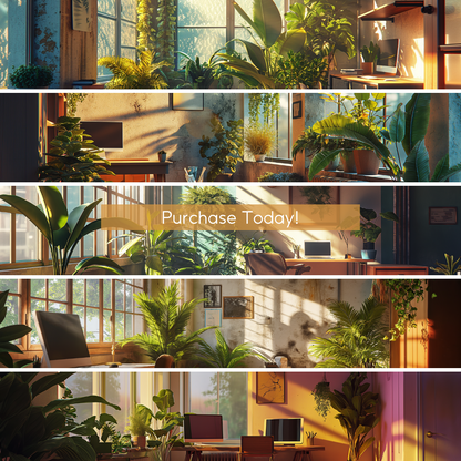 Sunlit Modern Office Virtual Backgrounds | 5 Virtual Backgrounds