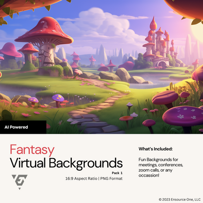 Fantasy Themed Virtual Background Scenes vol. 1 | 4 Virtual Backgrounds
