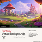 Fantasy Themed Virtual Background Scenes vol. 1 | 4 Virtual Backgrounds